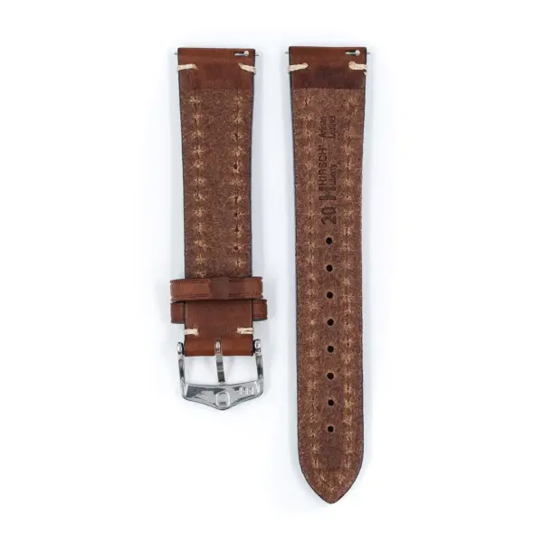 HIRSCH Liberty - Leder-Uhrenarmband - Braun – Bild 3