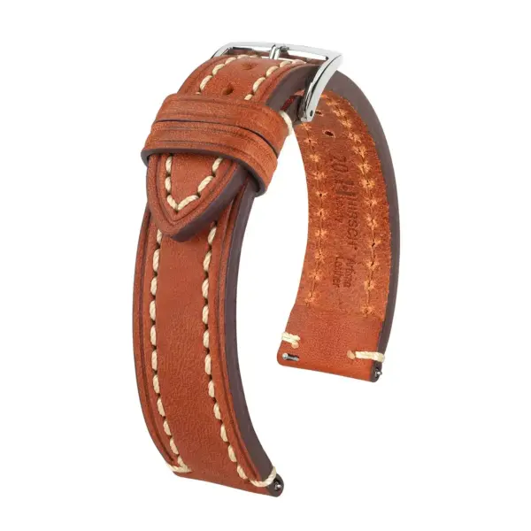 HIRSCH Liberty - Leder-Uhrenarmband - Goldbraun