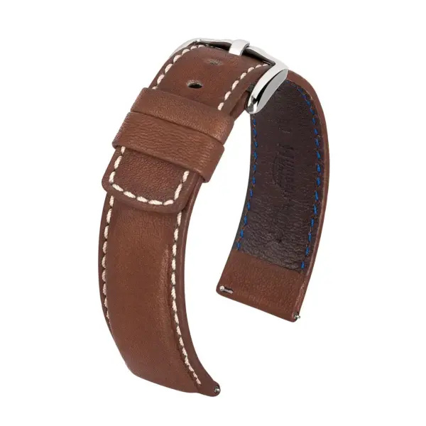 HIRSCH Mariner - Leder-Uhrenarmband - Braun