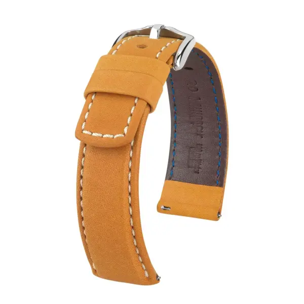 HIRSCH Mariner - Leder-Uhrenarmband - Goldbraun