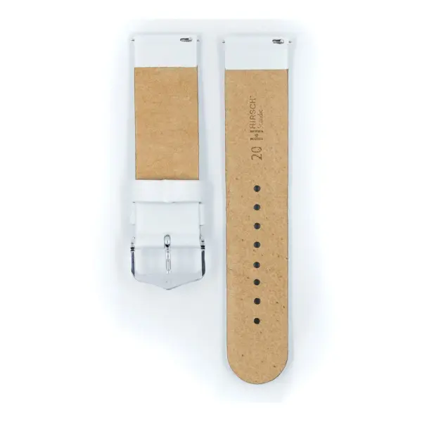HIRSCH Scandic - Leder-Uhrenarmband - Weiß – Bild 3