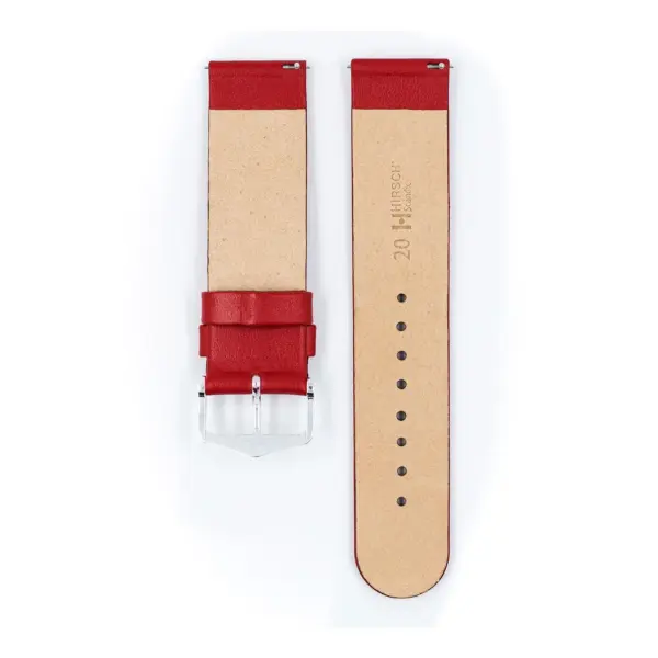 HIRSCH Scandic - Leder-Uhrenarmband - Rot – Bild 3