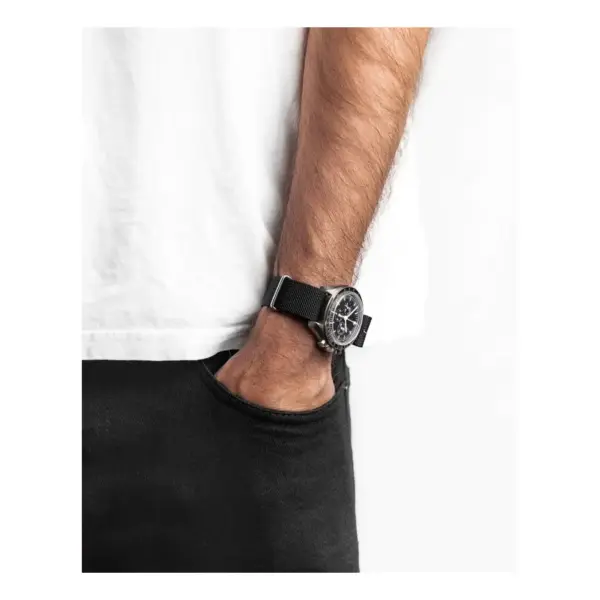 HIRSCH Rush Recycle - Nylon-Uhrenarmband - Schwarz – Bild 4