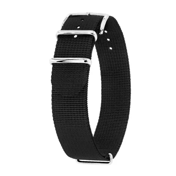 HIRSCH Rush Recycle - Nylon-Uhrenarmband - Schwarz