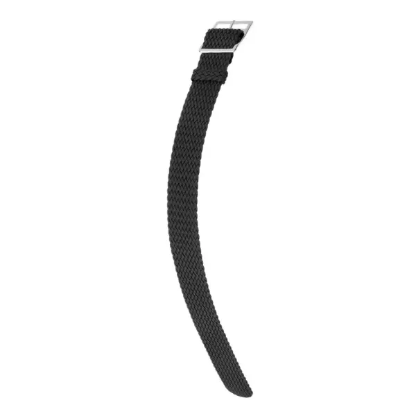 HIRSCH Delta - Perlon-Uhrenarmband - Schwarz