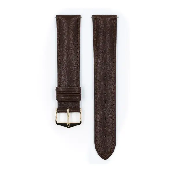 HIRSCH Camelgrain - Leder-Uhrenarmband - Dunkelbraun – Bild 2