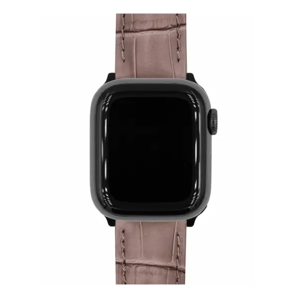HIRSCH Duke - Leder-Uhrenarmband mit Alligatorprägung - Taupe – Bild 5