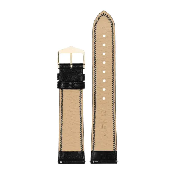 HIRSCH Ascot - Leder-Uhrenarmband - Schwarz – Bild 3