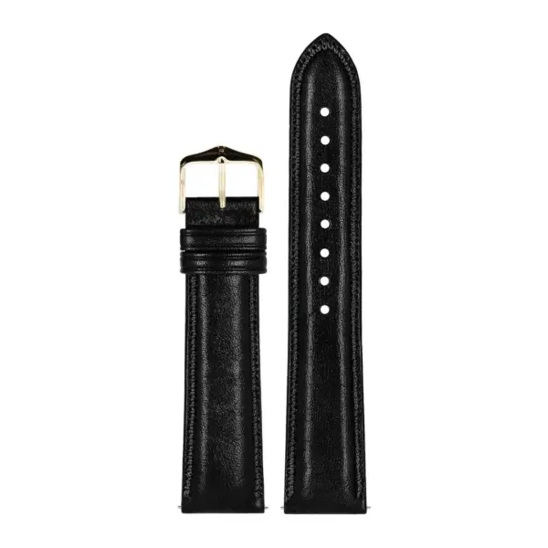 HIRSCH Ascot - Leder-Uhrenarmband - Schwarz – Bild 2