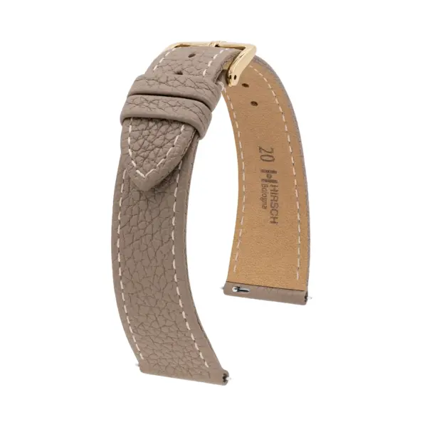 HIRSCH Bologna - Leder-Uhrenarmband - Taupe