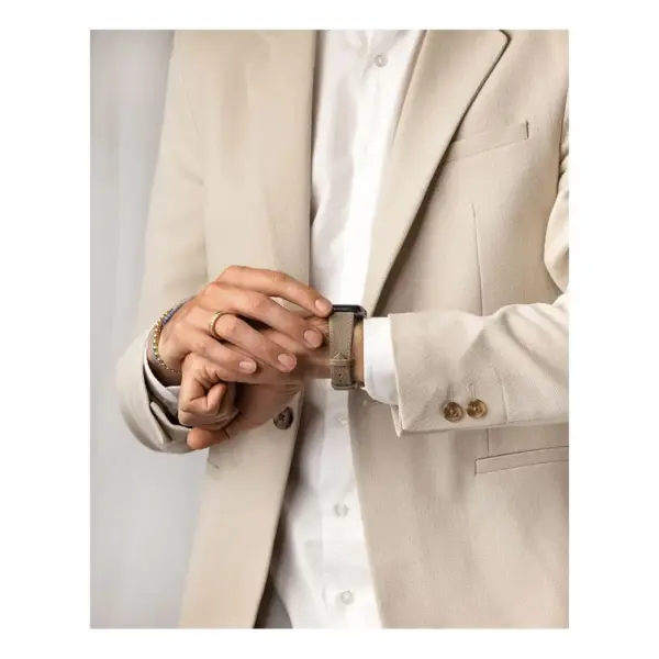 HIRSCH Bologna - Leder-Uhrenarmband - Taupe – Bild 7
