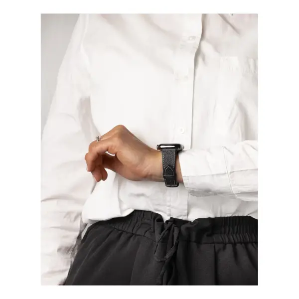 HIRSCH Bologna - Leder-Uhrenarmband - Schwarz – Bild 7