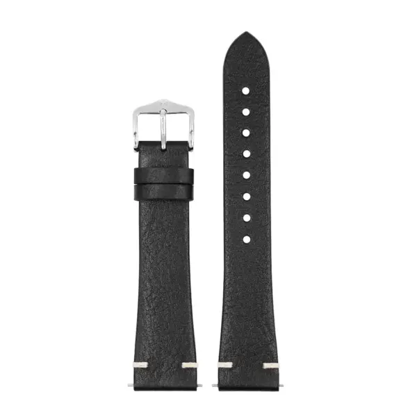 HIRSCH Bagnore - Leder-Uhrenarmband - Schwarz – Bild 2