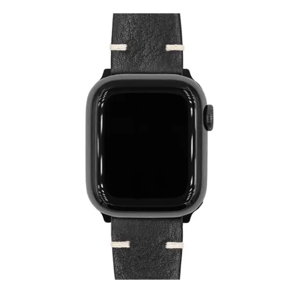 HIRSCH Bagnore - Leder-Uhrenarmband - Schwarz – Bild 5
