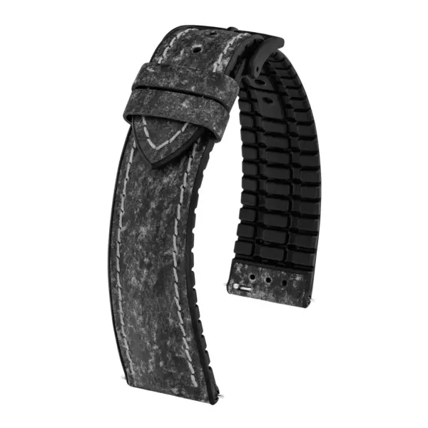 HIRSCH Stone - Performance-Uhrenarmband - Schwarz
