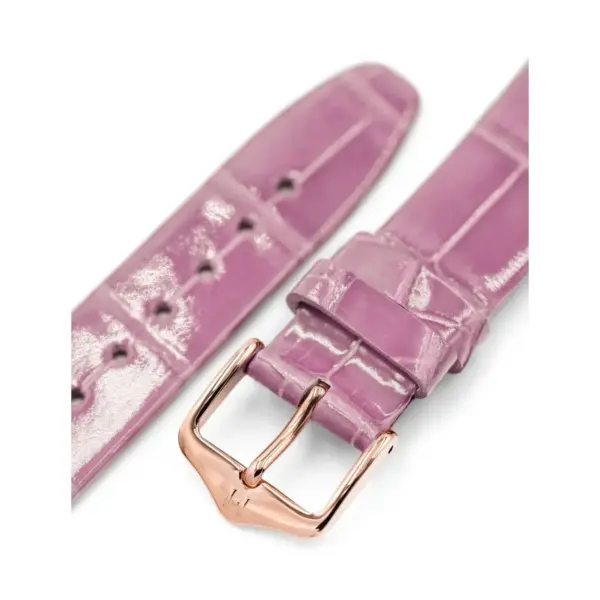 HIRSCH Prestige Alligator - Leder-Uhrenarmband - Violett glänzend – Bild 5