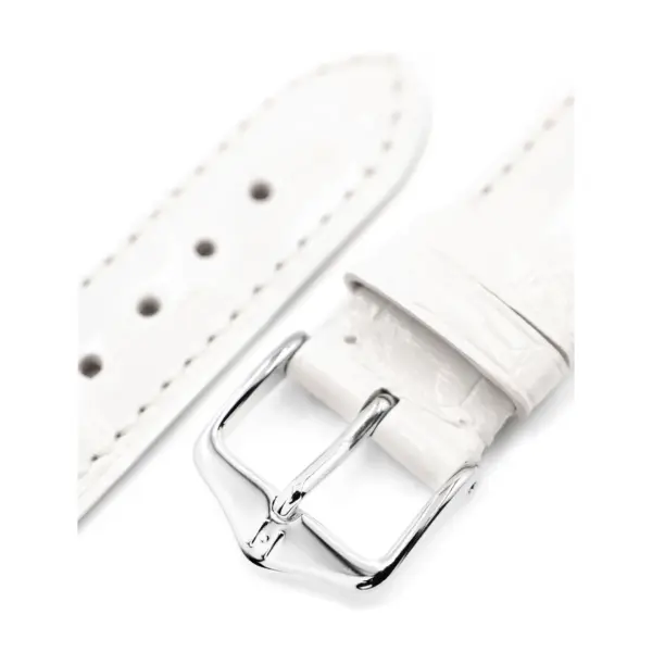 HIRSCH London Alligator - Alligatorleder-Uhrenarmband - Weiß glänzend – Bild 4