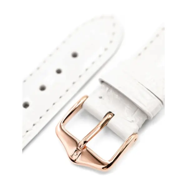 HIRSCH London Alligator - Alligatorleder-Uhrenarmband - Weiß glänzend – Bild 5