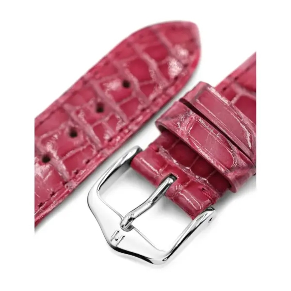 HIRSCH London Alligator - Alligatorleder-Uhrenarmband - Rosa glänzend – Bild 4