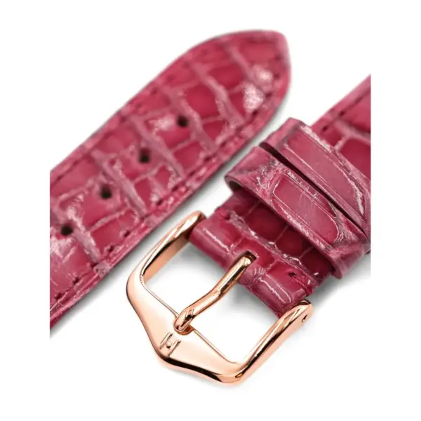 HIRSCH London Alligator - Alligatorleder-Uhrenarmband - Rosa glänzend – Bild 5