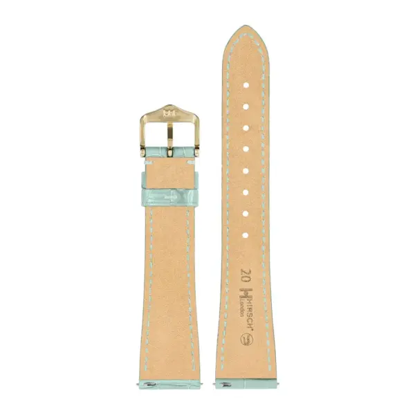 HIRSCH London Alligator - Alligatorleder-Uhrenarmband - Eisblau – Bild 3