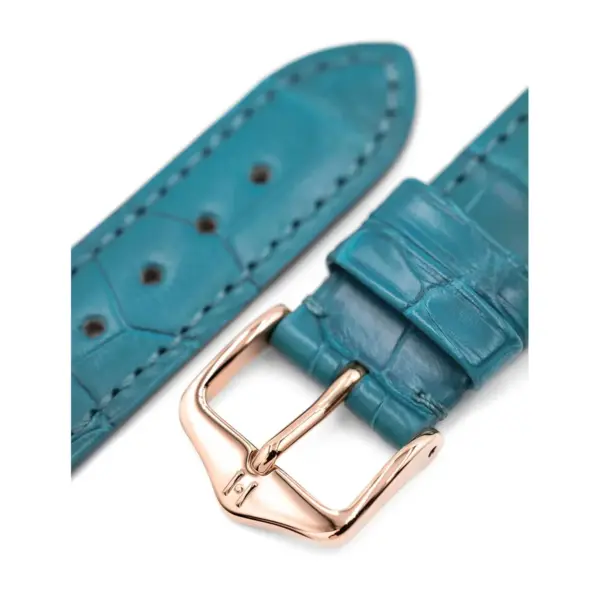 HIRSCH London Alligator - Alligatorleder-Uhrenarmband - Türkis – Bild 5