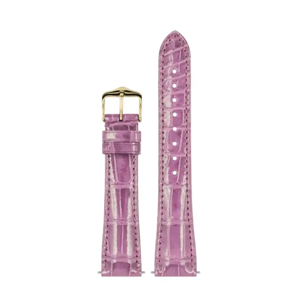 HIRSCH London Alligator - Alligatorleder-Uhrenarmband - Violett glänzend – Bild 2