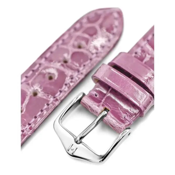 HIRSCH London Alligator - Alligatorleder-Uhrenarmband - Violett glänzend – Bild 4