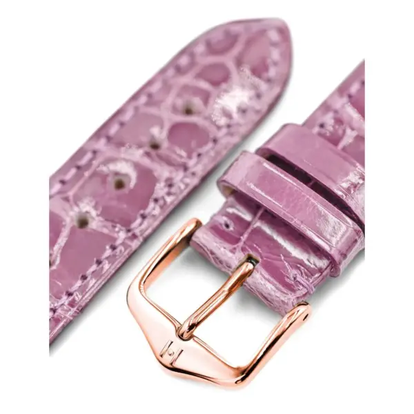 HIRSCH London Alligator - Alligatorleder-Uhrenarmband - Violett glänzend – Bild 5