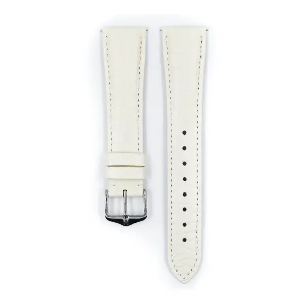 HIRSCH Regent - Alligatorleder-Uhrenarmband - Weiß – Bild 2