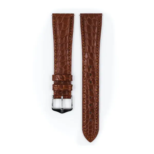 HIRSCH Regent - Alligatorleder-Uhrenarmband - Braun – Bild 2