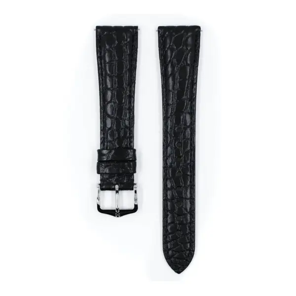 HIRSCH Regent - Alligatorleder-Uhrenarmband - Schwarz – Bild 2