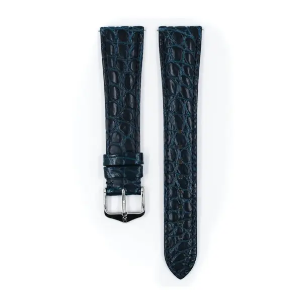 HIRSCH Regent - Alligatorleder-Uhrenarmband - Blau – Bild 2