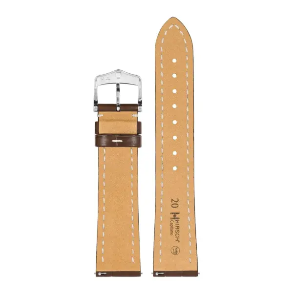 HIRSCH Capitano - Alligatorleder-Uhrenarmband - Braun – Bild 3