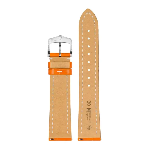 HIRSCH Capitano - Alligatorleder-Uhrenarmband - Orange – Bild 3