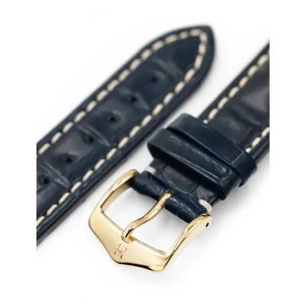 HIRSCH Capitano - Alligatorleder-Uhrenarmband - Dunkelblau – Bild 5