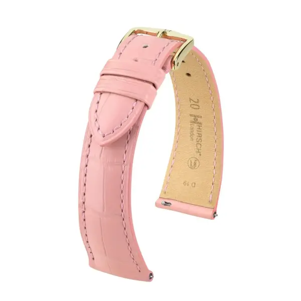 HIRSCH London Alligator - Alligatorleder-Uhrenarmband - Rosé