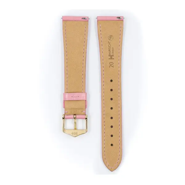 HIRSCH London Alligator - Alligatorleder-Uhrenarmband - Rosé – Bild 3