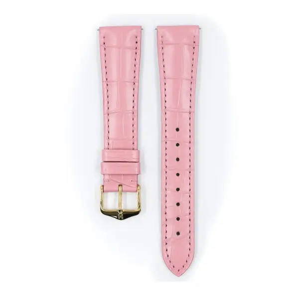 HIRSCH London Alligator - Alligatorleder-Uhrenarmband - Rosé – Bild 2