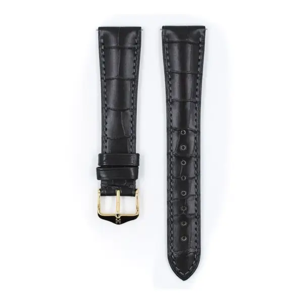 HIRSCH London Alligator - Alligatorleder-Uhrenarmband - Grau – Bild 2