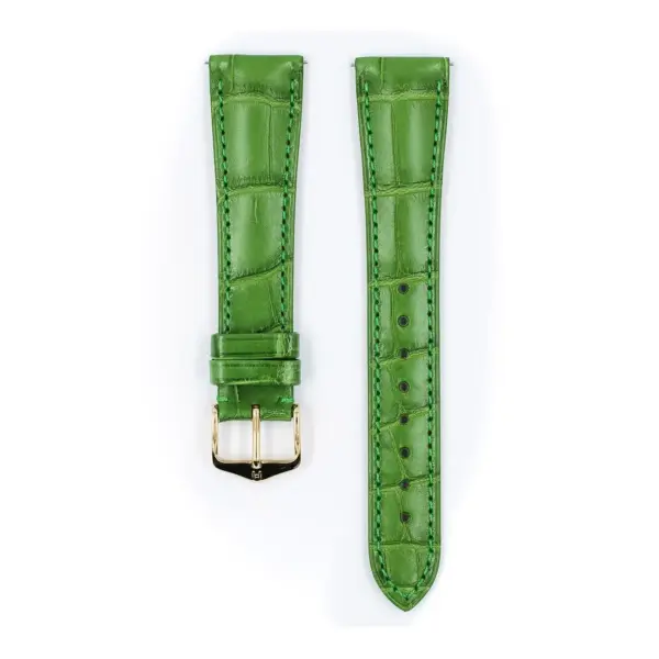 HIRSCH London Alligator - Alligatorleder-Uhrenarmband - Grün – Bild 2