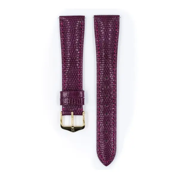 HIRSCH London Lizard - Eidechsenleder-Uhrenarmband - Violett glänzend – Bild 2