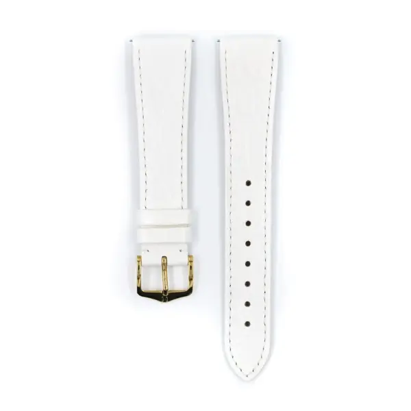 HIRSCH Genuine Croco - Krokodilleder-Uhrenarmband - Weiß – Bild 2