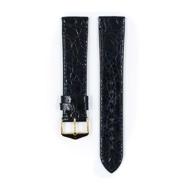 HIRSCH Genuine Croco - Krokodilleder-Uhrenarmband - Blau – Bild 2