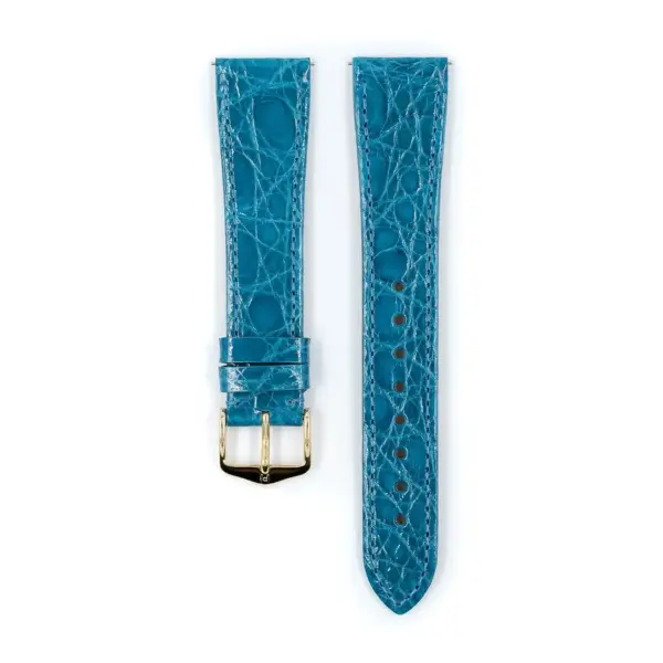 HIRSCH Genuine Croco - Krokodilleder-Uhrenarmband - Türkis – Bild 2
