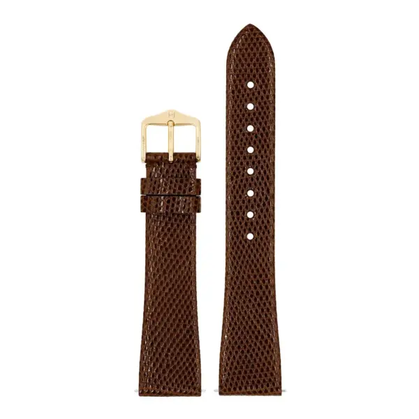 HIRSCH Lizard - Uhrenarmband aus Eidechsenleder - Braun – Bild 2