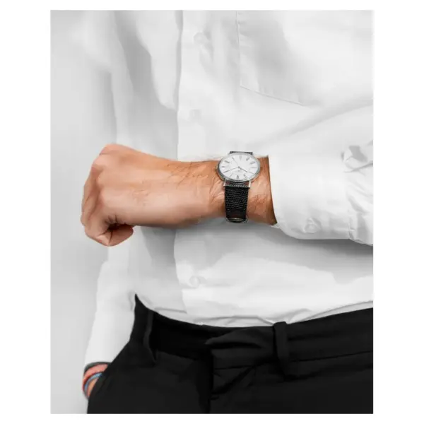 HIRSCH Lizard - Uhrenarmband aus Eidechsenleder - Schwarz glänzend – Bild 5