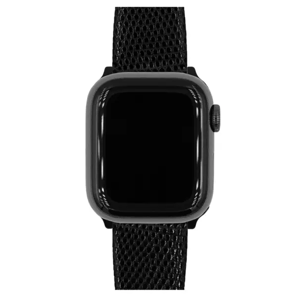 HIRSCH Lizard - Uhrenarmband aus Eidechsenleder - Schwarz glänzend – Bild 6