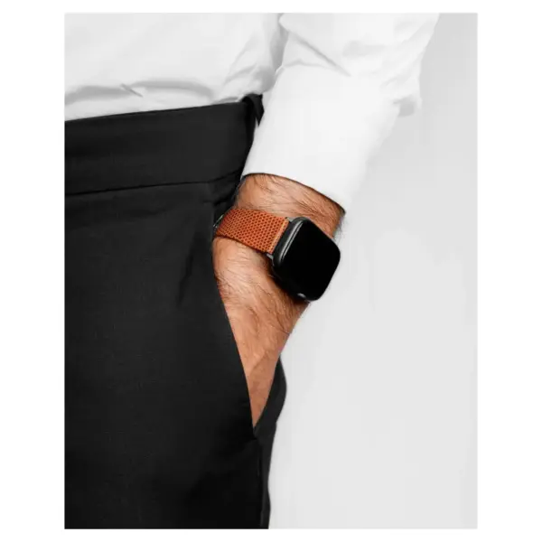 HIRSCH Lizard - Uhrenarmband aus Eidechsenleder - Goldbraun glänzend – Bild 7