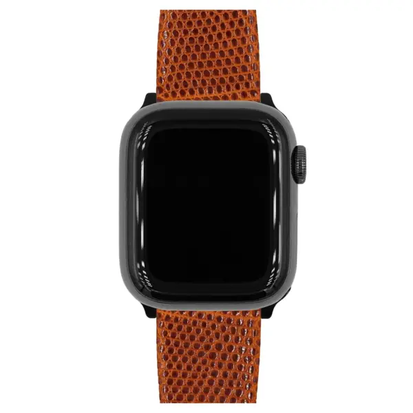 HIRSCH Lizard - Uhrenarmband aus Eidechsenleder - Goldbraun glänzend – Bild 6